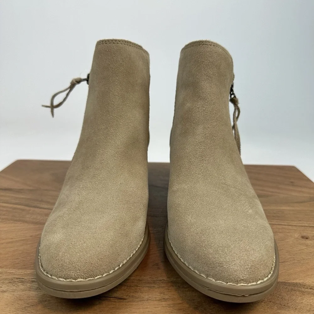 New White Mountain Taupe‎ 984204079 Genuine Leather Ankle Boot Shoes Size 8.5